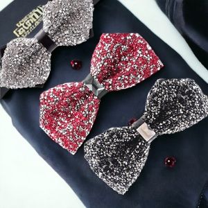 New Pre Tied Sequin Bowties with Adjustable Length -Available in 3 colors